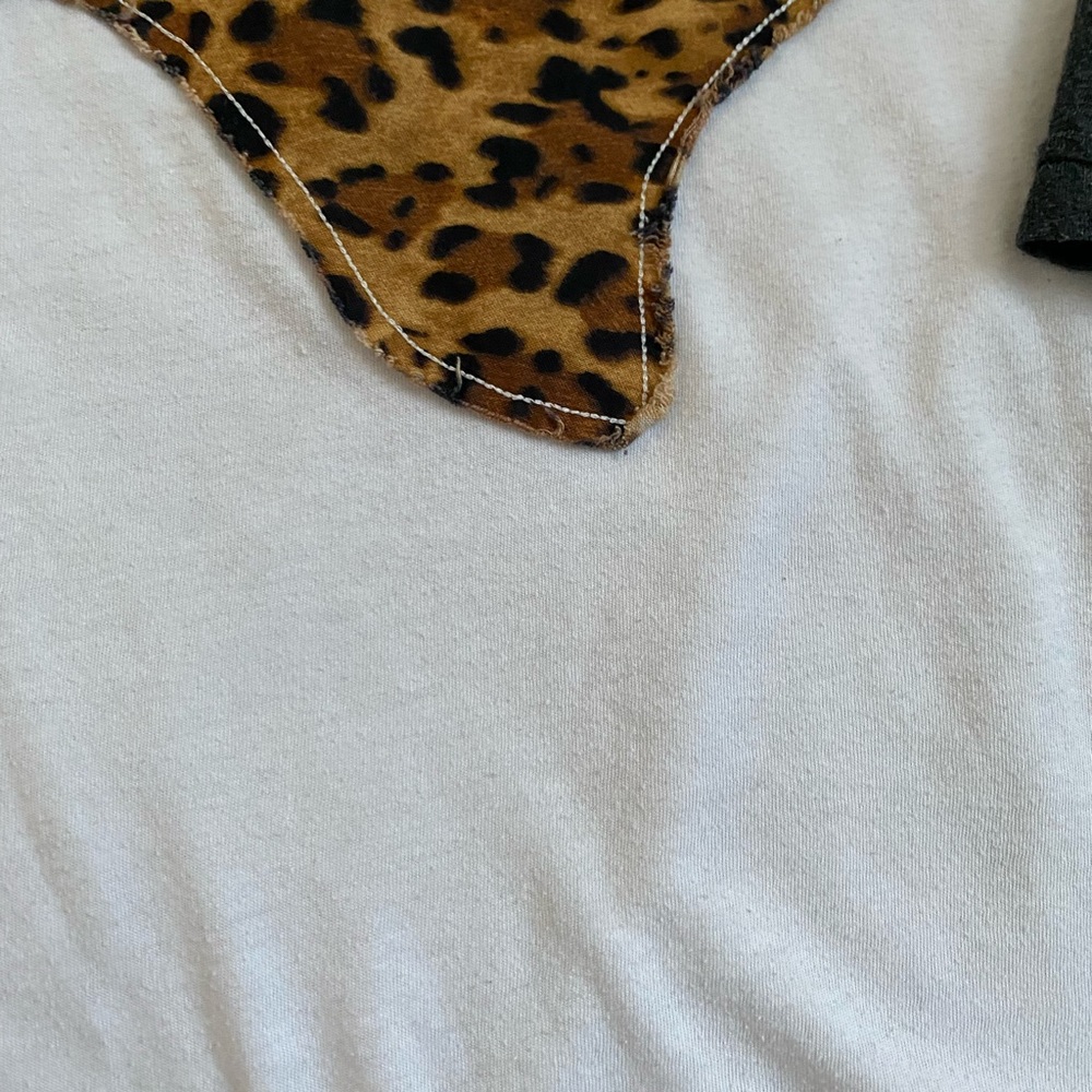 Leopard Texas Raglan Shirt size L - Picture 2 of 3